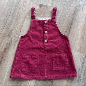 ZARA Burgundy/Deep Pink Corduroy Dress